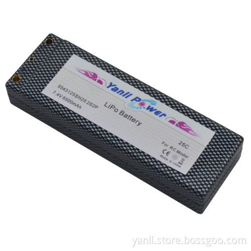 Rc Lipo Car Battery 2S2P 7.4V 6000MAH 70C